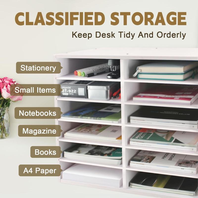 Bankers Box Decorative Literature Sorter Pinstripe, White Product Image
