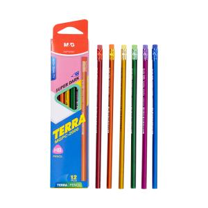 M&G HB Wood Pencil with Eraser in Dozen Box 309A7 (TERRA) Thumbnail 1