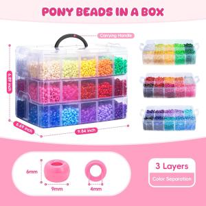 ArtWorks Neon Pony Beads, Assorted Colours Thumbnail 2
